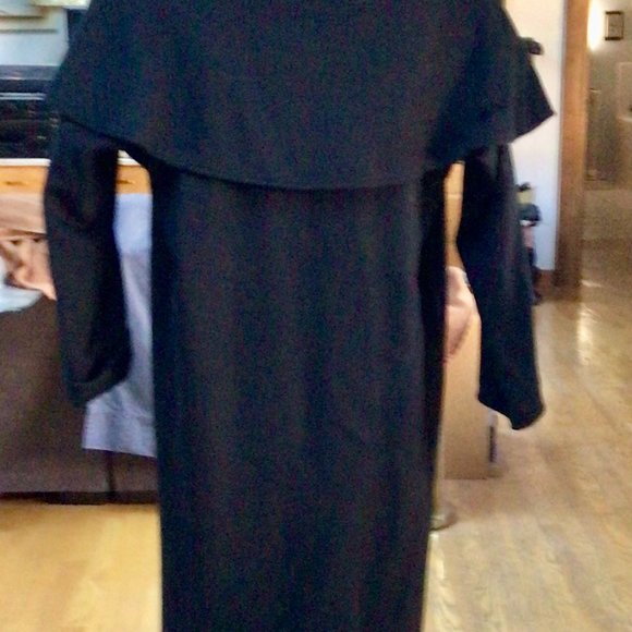 Retro Luxe Capelet wool Charles Klein coat - Picture 3 of 5